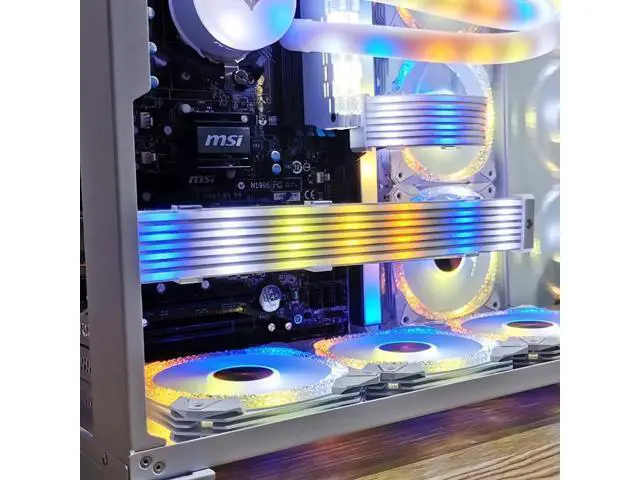Alt view image 6 of 7 - Lamp Tape PC Backlight Flexible LED Strip Light 5V ARGB Aura Sync Multifunctional DIY for 24PIN Motherboard AL200