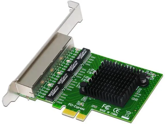 Alt view image 4 of 7 - Network Cards LAN Card Ethernet Network Adapter Ethernet Lan Adapter Network Card 4 Port RJ-45 PCI Express Free Internet
