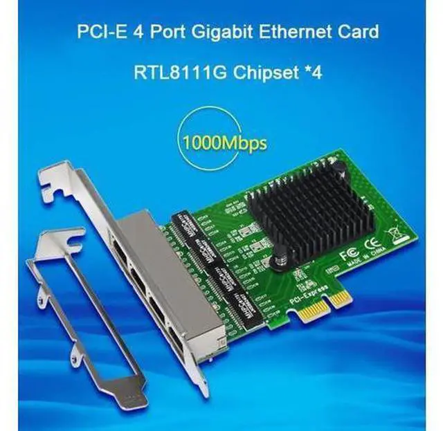 Main image of Network Cards LAN Card Ethernet Network Adapter Ethernet Lan Adapter Network Card 4 Port RJ-45 PCI Express Free Internet