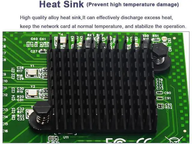 Alt view image 6 of 7 - Network Cards LAN Card Ethernet Network Adapter Ethernet Lan Adapter Network Card 4 Port RJ-45 PCI Express Free Internet