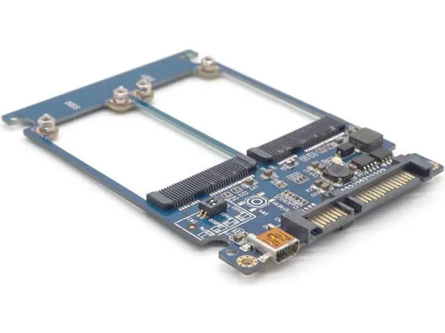 Alt view image 2 of 7 - Dual mSATA RAID to 22pin SATA Adapter 2.5 inch SATA 3.0 Enclosure USB3.0 to 2 MSATA SATA 3 RAID 0/1