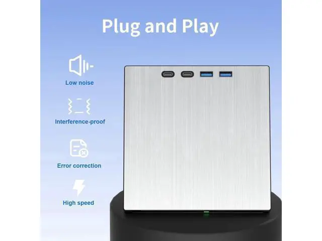 Alt view image 5 of 7 - 7-in-1 External CD DVD Drive, USB 3.0 Type-C CD/DVD Drive External USB with SD/TF Card Reader, External CD Drive for Laptop, Portable External DVD Burner for Windows XP/7/8/10/11, Linux, MacOS