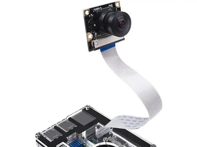 Alt view image 3 of 6 - Raspberry Pi Camera Module Wide-Angel Fish-Eye Camera Lenses 5 Megapixels 1080P OV5647 Sensor with Pi Zero Ribbon Cable & FPC Cable for Raspberry Pi 3B+ 3B 2B Zero