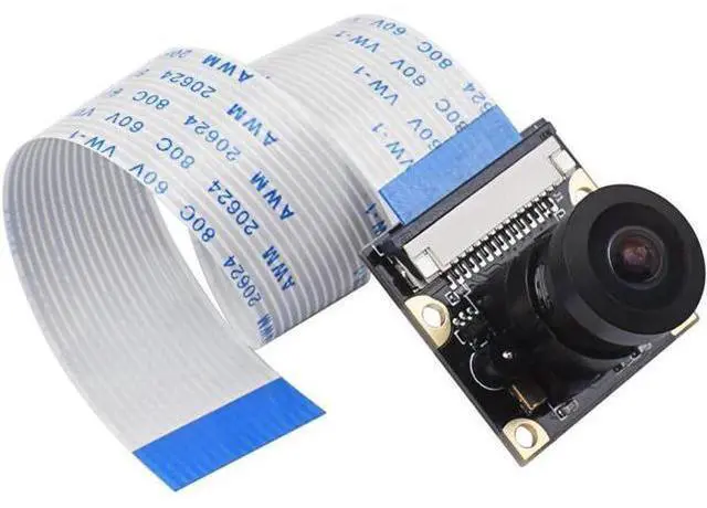 Alt view image 4 of 6 - Raspberry Pi Camera Module Wide-Angel Fish-Eye Camera Lenses 5 Megapixels 1080P OV5647 Sensor with Pi Zero Ribbon Cable & FPC Cable for Raspberry Pi 3B+ 3B 2B Zero