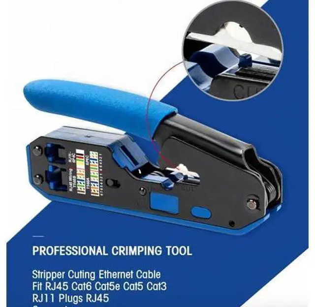 Alt view image 2 of 7 - Aomoproing RJ45 Ethernet Network LAN Tool Kit Network Cable Crimper Crimping Plier Stripper