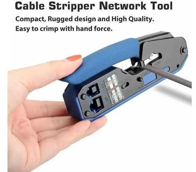 Alt view image 4 of 7 - Aomoproing RJ45 Ethernet Network LAN Tool Kit Network Cable Crimper Crimping Plier Stripper