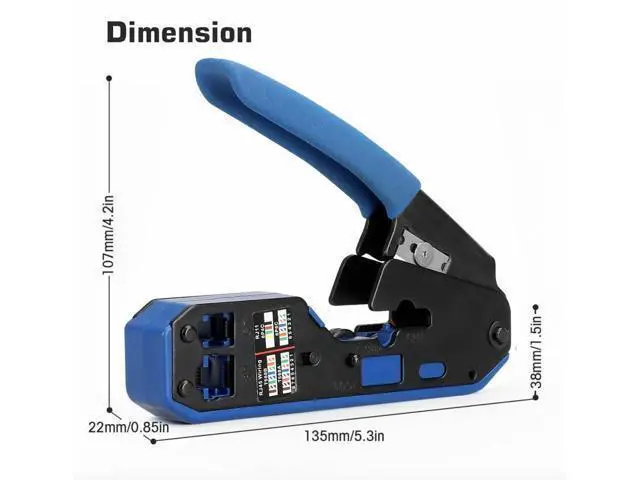 Alt view image 5 of 7 - Aomoproing RJ45 Ethernet Network LAN Tool Kit Network Cable Crimper Crimping Plier Stripper