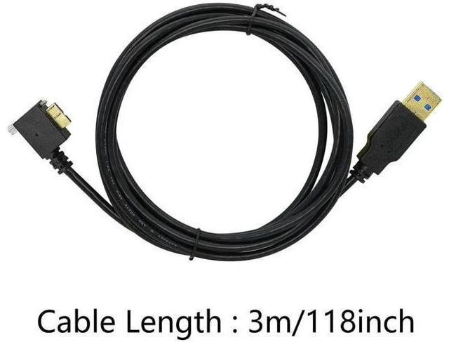 Alt view image 6 of 6 - Aomoproing 3M USB 3.0 A Male to 90 Degree Micro B Male Cable with Locking Screws for Hard Drive, Smartphone, Tablet and PC