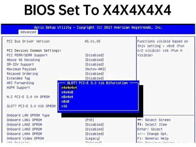 Alt view image 5 of 7 - PCIE 4.0 NVME Adapter PCI Express x16 to 4 Port M.2 M-Key NVME SSD Expansion Card Riser Full Speed