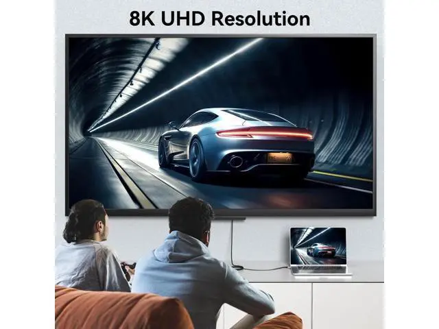 Alt view image 5 of 7 - 8K USB C to HDMI 2.1 Cable 10Ft, 48Gbps USB Type-C to HDMI Braided Cord (8K@60Hz,4K@120Hz) Compatible with Thunderbolt 4/3, for iPhone 15/15Promax, MacBook Air, iPad, XPS 17