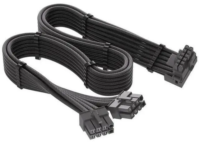 Main image of 12VHPWR 90 Degree Adapter for C.orsair PCIE 5.0 16AWG 600W 12VHPWR Adapter Dual 8 Pin PCIe to 16 Pin 12+4 Pin for RTX 4090 4080 3090TI 4070Ti Graphics Card GPU, ONLY for C.orsair Power Supply (Type A)