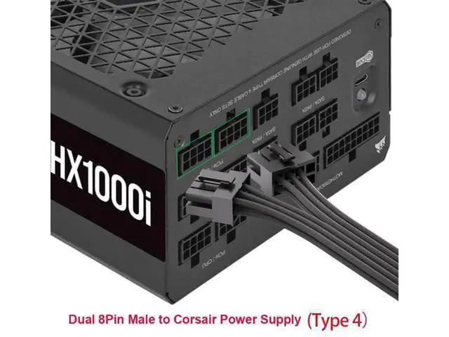 Alt view image 6 of 6 - 12VHPWR 90 Degree Adapter for C.orsair PCIE 5.0 16AWG 600W 12VHPWR Adapter Dual 8 Pin PCIe to 16 Pin 12+4 Pin for RTX 4090 4080 3090TI 4070Ti Graphics Card GPU, ONLY for C.orsair Power Supply (Type A)