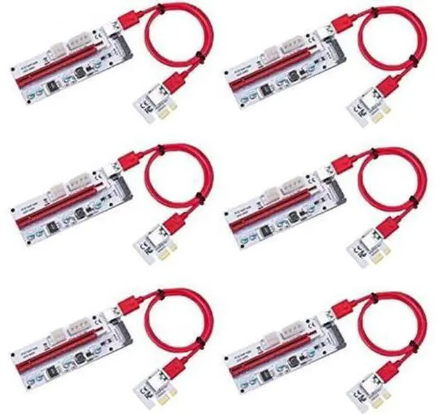 Main image of 6PCS 008S 3 In 1 PCIe PCI-E PCI Express Riser Card 1x To 16x USB 3.0 Data Cable For Bitcoin Mining BTC Graphics Card