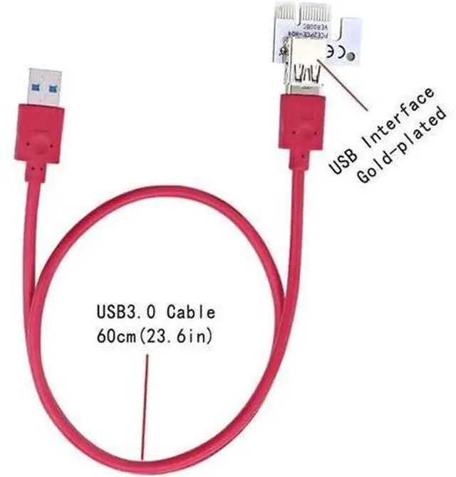 Alt view image 2 of 6 - 6PCS 008S 3 In 1 PCIe PCI-E PCI Express Riser Card 1x To 16x USB 3.0 Data Cable For Bitcoin Mining BTC Graphics Card