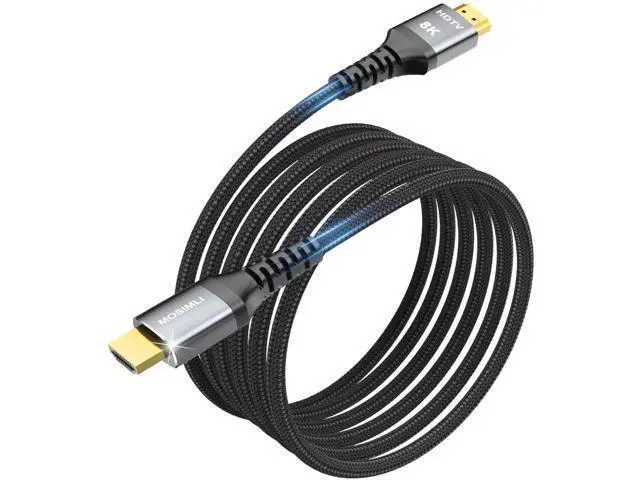 Alt view image 6 of 7 - AOMOPROING 8K HDMI Cable 10 FT, HDMI 2.1 Gaming Cord, Support 8K@60Hz, 4K@120Hz, Dynamic HDR10+, SBTM, VRR, QFT, ALLM, 3D, HDCP 2.3 for PS5, Xbox, Nintendo Switch, TV, PC, Monitor, Graphics Card
