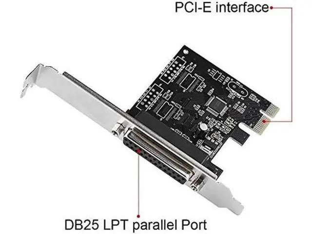 Alt view image 5 of 5 - PCIE to Parallel Port Card, Print Port LPT PCI-E LPT Printer Card Adapter DB25, for Windows, MAC and Linux. Suitable for Printers, Programmers, Scanners, etc.