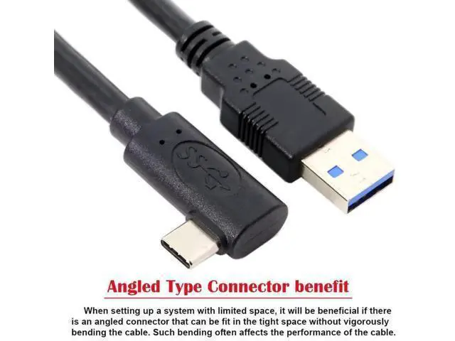Alt view image 4 of 7 - Aomoproing USB 3.1 Type-C Left Right Angled Type to Standard USB3.0 Data Cable Compatible for Camera Link VR (5.0M)