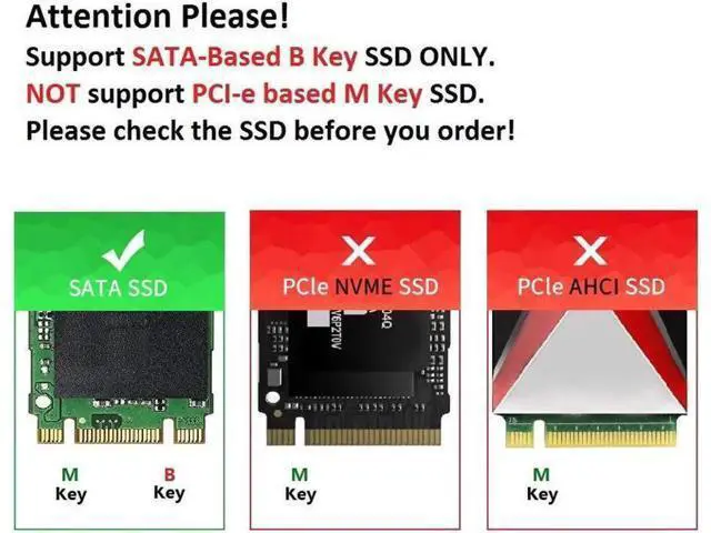 Alt view image 4 of 6 - M.2 SSD USB Enclosure, NGFF Portable USB 3.0 Case, External M.2 SSD Reader, SATA Based Key B Solid State Drive Adapter Converter as External Hard Drive Support 2230 2242 2260 2280