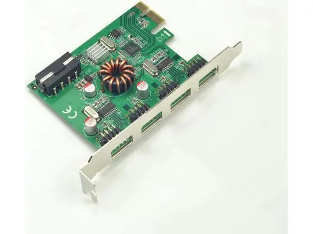 Alt view image 2 of 7 - PCI-E Expansion Card USB 2.0 External 4x 9Pin Header 8-port USB2.0 to PCIe Card Adapter USB HUB