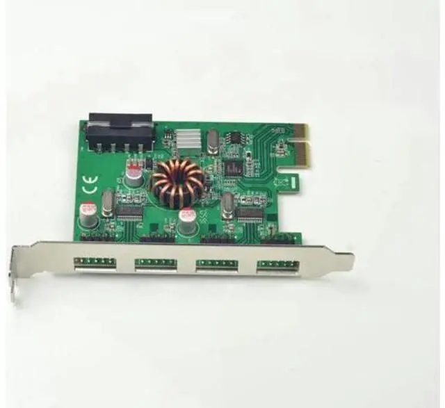 Main image of PCI-E Expansion Card USB 2.0 External 4x 9Pin Header 8-port USB2.0 to PCIe Card Adapter USB HUB