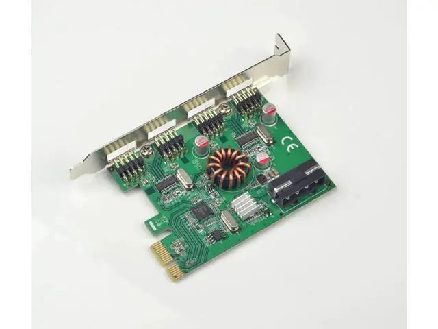 Alt view image 3 of 7 - PCI-E Expansion Card USB 2.0 External 4x 9Pin Header 8-port USB2.0 to PCIe Card Adapter USB HUB