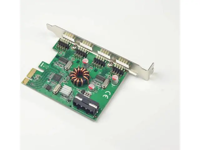 Alt view image 6 of 7 - PCI-E Expansion Card USB 2.0 External 4x 9Pin Header 8-port USB2.0 to PCIe Card Adapter USB HUB