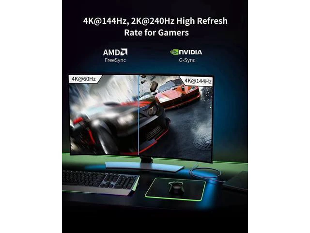 Alt view image 4 of 7 - Long 8K Fiber Optic HDMI 2.1 Cable in Wall 16Feet, Supports 8K@60Hz 4K@120Hz Ultra High Speed 48Gbps Detachable Micro HDMI Dynamic HDR, , Dolby Atmos, Compatible with PS5, Xbox-Black