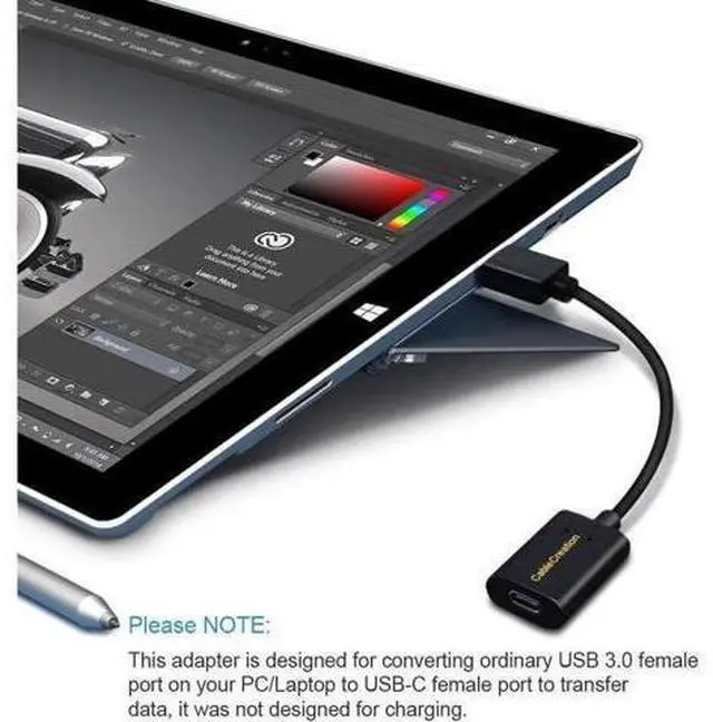 Alt view image 3 of 7 - USB3.1 USB C Female to USB Male Adapter Cable 5Gbps CableCreation USB to USB C Adapter USB C to A Adapter Female USB C Adapter for Laptops Oculus Quest Link Logitech StreamCam Other USB-A Devices