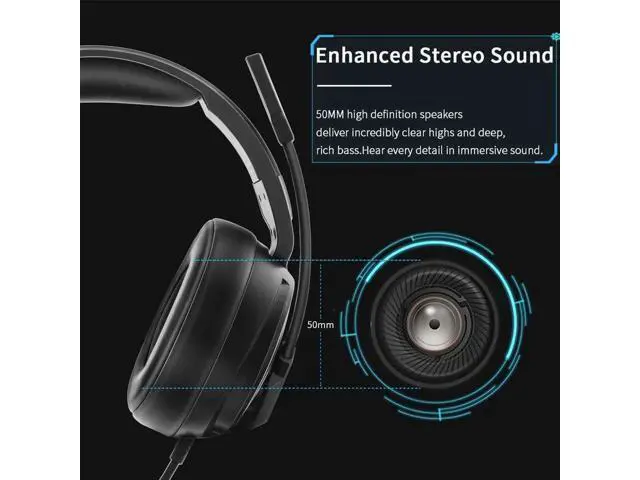 Alt view image 3 of 7 - Wired Gaming Headset & for Xbox one Headset & PS4 Gaming Headset, 3.5mm Surround Stereo Gaming Headphones with Mic Soft Memory Earmuffs for PC,Laptop, PS3