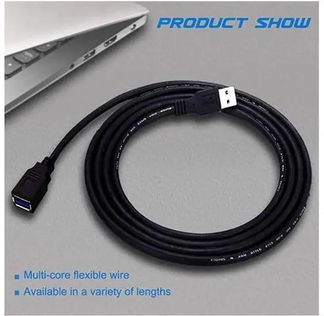 Alt view image 6 of 6 - Aomoproing USB 30 Extension Cable 12 ft USB Extension Cable USB 30 Extender Cord Type A Male to Female Data Transfer Lead for Hard DrivePrinterKeyboardCameraUSB Flash DriveCard Reader