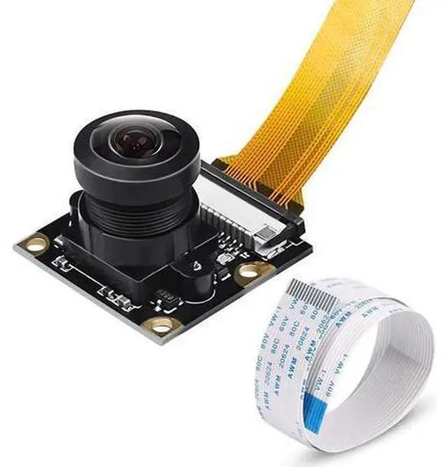 Main image of Raspberry Pi Zero W Camera Module 5MP Wide Angle 160 Degree Fisheye Lens Camera Night Vision OV5647 1080P Sensor HD Webcam Video with Zero Cable for Raspberry Pi Model 3 B B+ A+ RPi 3 2 1 zero zero W