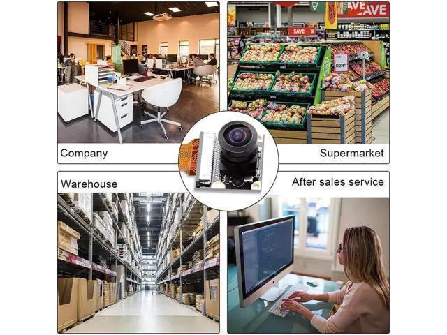 Alt view image 4 of 7 - Raspberry Pi Zero W Camera Module 5MP Wide Angle 160 Degree Fisheye Lens Camera Night Vision OV5647 1080P Sensor HD Webcam Video with Zero Cable for Raspberry Pi Model 3 B B+ A+ RPi 3 2 1 zero zero W