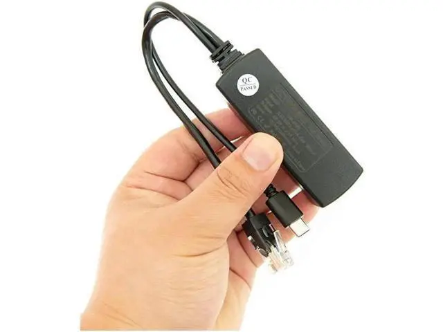 Alt view image 6 of 6 - Aomoproing PoE Splitter USBC 5V Active PoE to USBC Adapter IEEE 8023af Compliant for Pi 4 WiFi Security Cameras and More