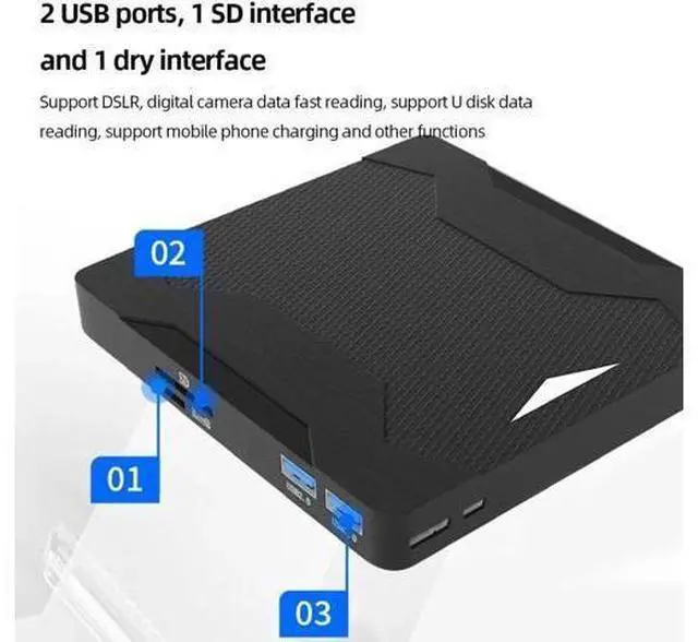 Alt view image 4 of 14 - USB External Dvd Reader USB 3.0 Type C DVD-RW CD-RW Burner Recorder TF SD Optical Drive CD DVD ROM Writer For PC Laptop