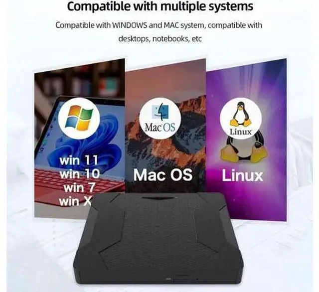 Alt view image 7 of 14 - USB External Dvd Reader USB 3.0 Type C DVD-RW CD-RW Burner Recorder TF SD Optical Drive CD DVD ROM Writer For PC Laptop