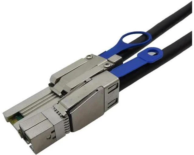 Alt view image 2 of 7 - SFF-8088 External Mini SAS to Mini SAS High Density HD SFF-8644 Data Cable 1m