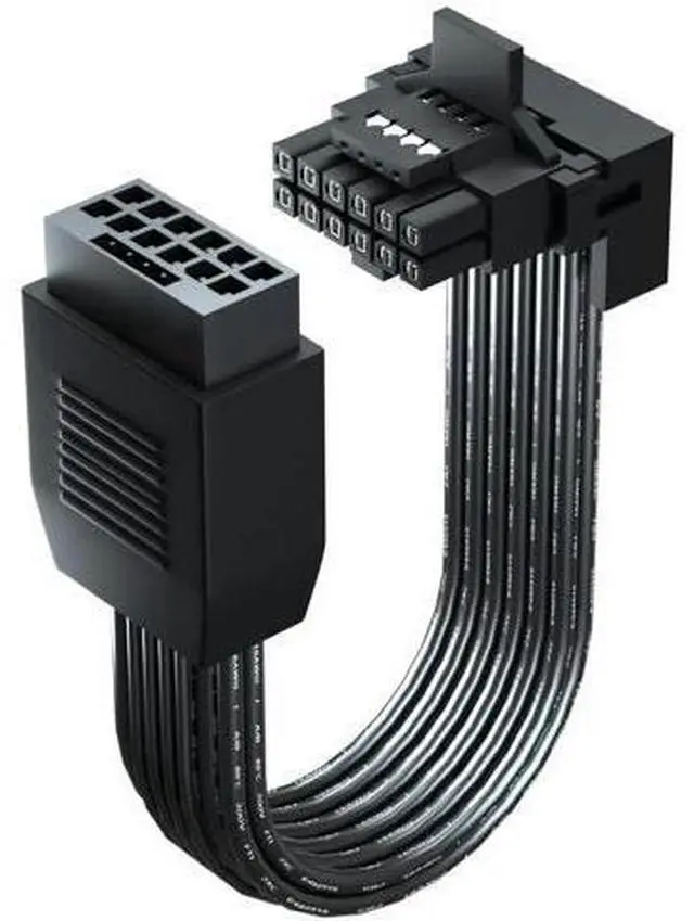 Main image of Aomoproing PCI-e 5.0 12VHPWR 16 Pin Right Angle Adapter Female to Male Extension Cable, 16AWG 600W 12VHPWR 90 Degree Adapter for Graphic Card GPU 12+4pin RTX 3090Ti 4070Ti 4080 4090 (Type B)