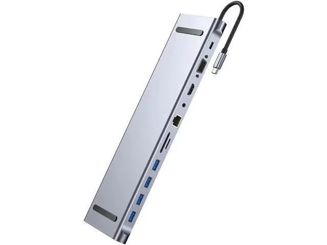 Alt view image 5 of 7 - Type C Laptop Docking Station USB C Dock HDMI-compatible VGA USB Hub Adapter
