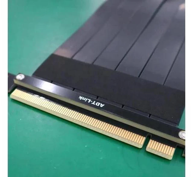 Alt view image 3 of 12 - PCI Express PCI-e3.0 16x Flexible Cable Card Extension Port Adapter Riser Card Graphics Cards Vertical Connector Cable L type