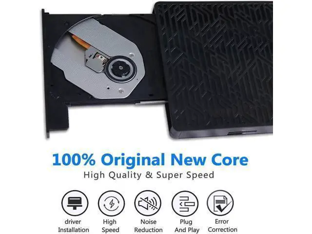 Alt view image 3 of 7 - USB 3.0&USB-C External CD DVD Drive,Multifunctional External CD/DVD +/- RW Burner Player Writer Support SD/TF Card/2 USB 3.0 Ports/Charging,Compatible with Mac OS/Windows/MacBook/Laptop/Desktop-Black