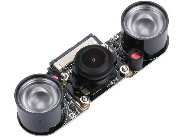 Alt view image 4 of 4 - For Raspberry Pi 3 Model B Plus Camera Module Fisheye Wide Angle 5MP 1080p Night Vision Camera Module for Raspberry Pi 3 Model B+ and Raspberry Pi Model B