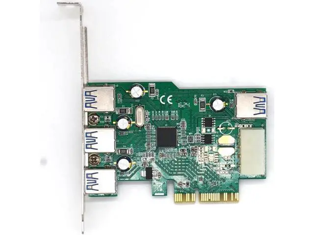 Alt view image 3 of 7 - EU309A 4 Port USB3.0 5Gb Super Speed PCI Express Controller Card Chipset for Eton EJ198