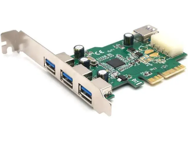 Alt view image 6 of 7 - EU309A 4 Port USB3.0 5Gb Super Speed PCI Express Controller Card Chipset for Eton EJ198