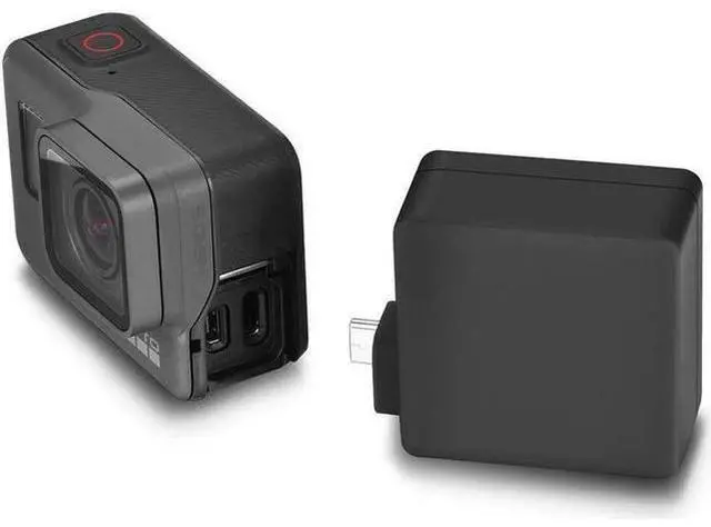 Alt view image 4 of 7 - Extended Battery for GoPro 5 GoPro 6 Hero (2018 ) Extra Battery with Shockproof Protective Frame Housing Case Cover Shell with Side Power Bank for GoPro Here 5 Hero 6 Hero (2018 ) Black