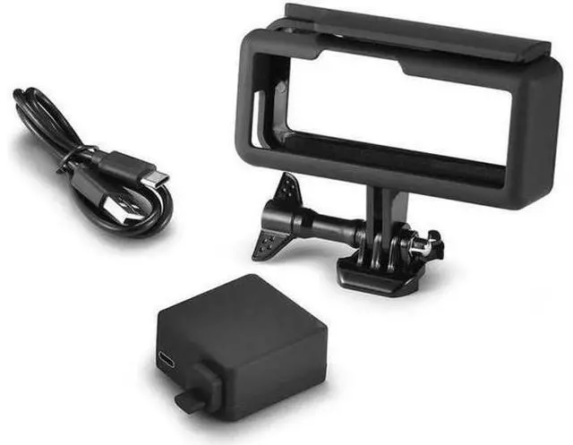 Alt view image 6 of 7 - Extended Battery for GoPro 5 GoPro 6 Hero (2018 ) Extra Battery with Shockproof Protective Frame Housing Case Cover Shell with Side Power Bank for GoPro Here 5 Hero 6 Hero (2018 ) Black