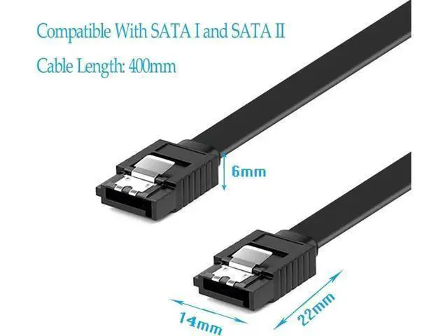 Alt view image 4 of 6 - 12-Pack SATA III Cable,SATA III 6.0 Gbps Data Cable Straight with Locking Latch 16 Inches SATA Cable Pack for HDDSSDCD and DVD Drives