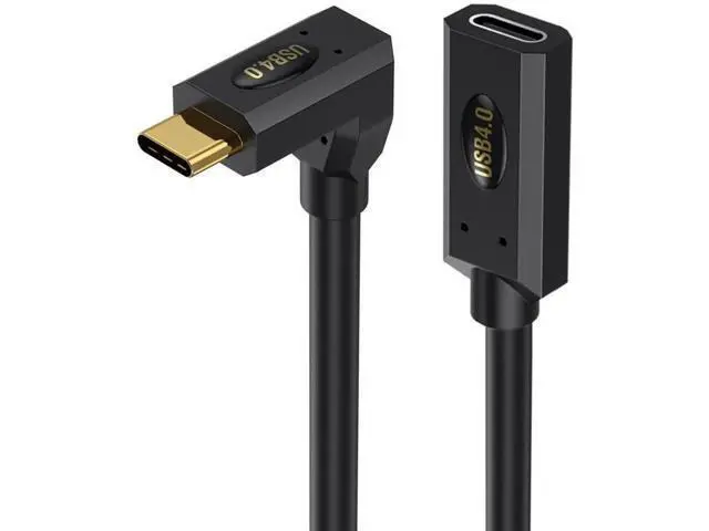Alt view image 3 of 7 - Aomoproing 2ft 40Gbps USB 4.0 Type C Extension Cable, Straight Female to Up & Down Angle Male 240W 5A PD USB C 4.0 Cord for Smartphones, Laptops, Thunderbolt 3, Support 8k@60Hz