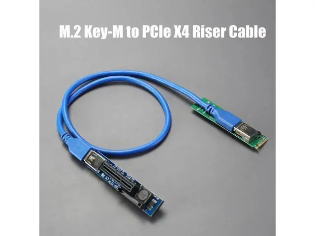 Alt view image 6 of 7 - Aomoproing UEX108 600mm M.2 to PCIe X4 Riser Cable (PCIe 3.0 X1 Speed),for PCIe WiFi Card, M.2 PCIe Card, USB PCIe Card, Sound Card, etc