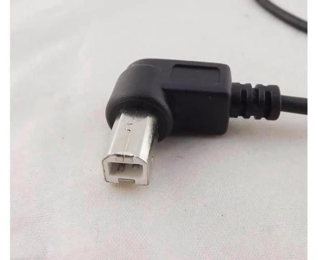 Alt view image 4 of 4 - Aomoproing 10pcs USB 2.0 A Male Right Angle To USB B Male Right Angle Printer Scanner Cable 50cm