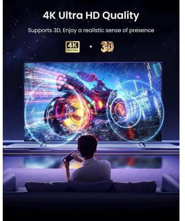 Alt view image 5 of 14 - Aomoproing HDMI Splitter 1 in 4 Out Support Duplicate/Mirror 1 Source Screen to 4 HDM-I Display Devices(Not Extend), 4 Port Hdmi Splitters for 3D,1080P, UHD TV(Not Include HDMI Cable)